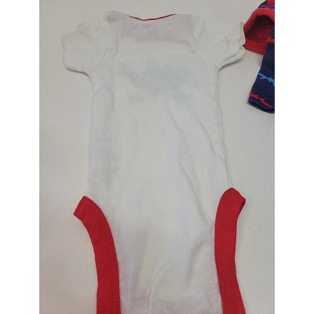 Gerber Boy's Shark Onesie‎ 3-Pack Blue Newborn
